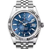 スカイドゥエラー / 326934 / ステンレス×ホワイトゴールド・青文字盤